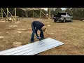 Pole barn kit How to install metal roofing straight