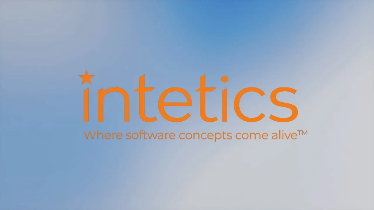 Intetics Typography intro video example