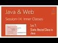 Inner Nested Class Static Nested Class in Java