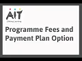 Programme Fees and Payment Plan Option