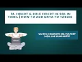 14 INSERT BULK INSERT in SQL in Tamil How to Add Data to Tables