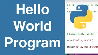 Hello World Program Python Tutorial