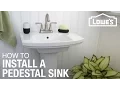 How to Install a Pedestal Sink
