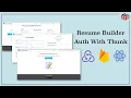 Resume Builder 3 Auth Added Firebase with Redux React Noob to Pro