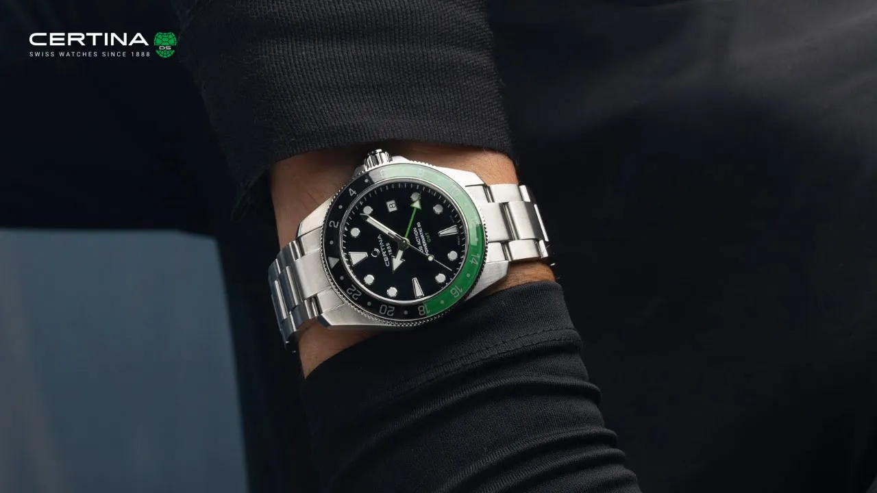 Certina — Certina — DS Action Powermatic 80 GMT (YouTube video ad)