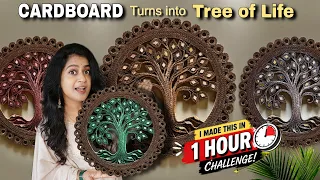 No Clay, No Paper, No MDF 😱 | DIY Tree Of Life Wall Hanging | Best Out Of Waste Quilling Craft