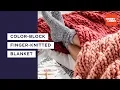 DIY Chunky Knit Blanket Finger Knit Tutorial Hobby Lobby