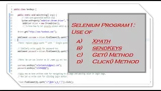 Selenium Program 1 Use of SendKeys and Xpath