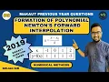 How to find Polynomial using Newton s Forward Interpolation Numerical Methods MAKAUT PYQ