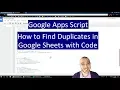 How to Find Duplicates in Google Sheets with Macros and Code - 2018