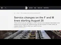 F And M Train To Shut Down Beginning August 28th For Track Replacement