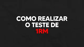Como realizar o teste de 1RM