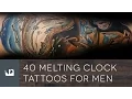 40 Melting Clock Tattoos For Men