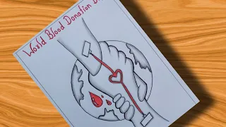 World Blood Donar Day Drawing How To Draw Blood Donation Day Poster Drawing 2023 