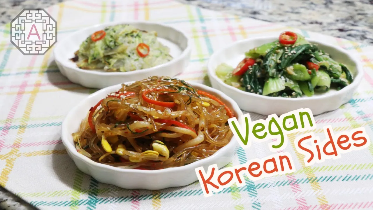 3 Korean Side Dishes Series #13 - Vegan (, BanChan)   Aeri