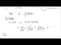 Using Geometric Progression to convert a Recurring Decimal into the original Fraction