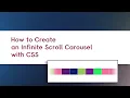 How to Create an Infinite Scroll Carousel with HTML CSS