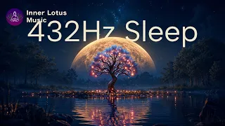 Stress Relief 432Hz Sleep Music [NO PIANO] • Deep Emotional Healing • 11h Black Screen