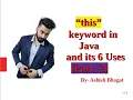 this keyword and its 6 Uses in Java with Program Example Part 2 Java Tutorial