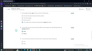 Module quiz Testing Coursera Programming with JavaScript Meta