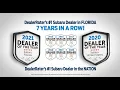 SUBARU OF JACKSONVILLE - FLORIDA S DEALERRATER SUBARU DEALER OF THE YEAR SEVEN YEARS IN A ROW