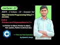 4 2 Pointer to Object this pointer pointer to derived class MSBTE K Scheme Unit 4 OOP Easy