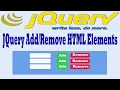 add and remove html elements using jquery add or remove html elements dynamically