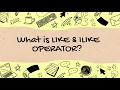 What is LIKE and ILIKE operator in SQL I MYSQL I Hindi
