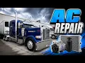 AC Compressor AC Dryer and Condenser Replacement on Peterbilt 389 Pride and Class Glider