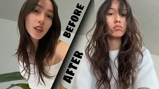 Trying a CURLY HAIR ROUTINE on Straight / Wavy Hair