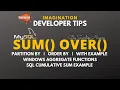 MySQL Sum Over Analytic Window Function Cumulative Sum Example