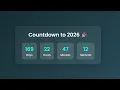 Countdown Timer Using HTML CSS JavaScript Live Time Display with Animation