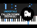 Fallen Down Reprise Piano Solo Tutorial - Undertale