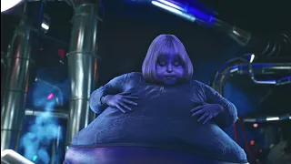 4K Violet Beauregarde Inflation 2005 Upscaled SLOW MOTION Stage 6