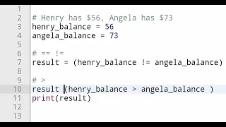 Learn Python Comparison Operators