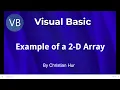 Visual Basic Programming - 2-Dimensional Array Example