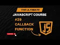 Callback Function Javascript Tutorial in Hindi