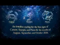 A reading for Cancer Scorpio and Pisces for the months of August September and October 2026