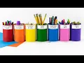 DIY Art and School Supplies Storage with Printable Labels