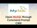 Open MySQL through Command Prompt CMD