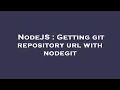 NodeJS Getting git repository url with nodegit