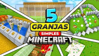 5 GRANJAS SIMPLES para EMPEZAR en tu SURVIVAL en MINECRAFT 26.3!✌