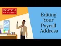 Employee Self-Service Address Maintenance