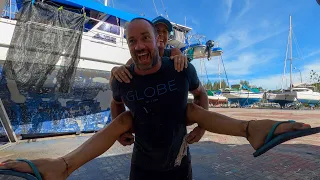 Installing New Skin fittings on our Sailing Boat | Boat work Episode 186 (Sailing Catalpa)