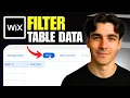 How to Filter Table Data in Wix Tutorial 2026