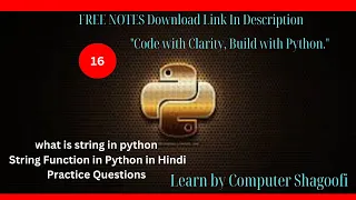 Python Part 16 String Methods in Python computershagoofi