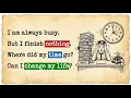 How to Master Your Time and Stop Wasting Hours English Podcast English Listening Practice