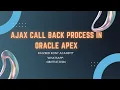 Ajax Call Back Process in Oracle Apex Using apex server process for AJAX in Oracle APEX