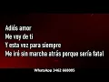 Ke Personajes y La Delio Valdez Adios amor ( KARAOKE )