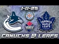 1-11-25 Vancouver Canucks vs Toronto Maple Leafs Game NHL LIVE Stream Gamecast Chat